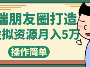 高端朋友圈打造，卖精致素材小众网图虚拟资源月入5万