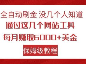 全自动刷金 利用国外网站 轻松撸美金 可批量可复刻