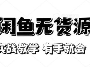 新手必看！实战闲鱼教程，看完有手就会做闲鱼无货源！[附送选品表]