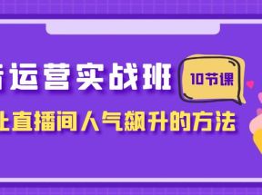 抖音运营实战班，掌握让直播间人气飙升的方法（10节课）