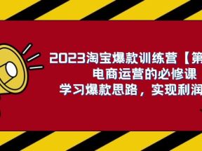 2023淘宝爆款训练营【第2期】电商运营的必修课，学习爆款思路 实现利润增长