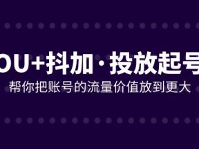 DOU+抖加投放起号课，帮你把账号的流量价值放到更大（21节课）