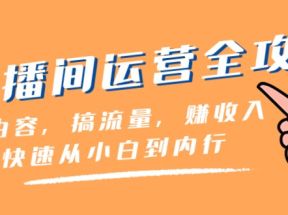 直播间运营全攻略：做由容，搞流量，赚收入一快速从小白到内行（46节课）