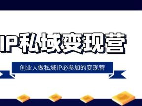 IP私域变现营，创业人做私域IP必参加的变现营（22节课）