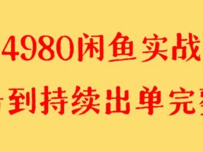 收费4980闲鱼新版实战教程 亲测百货单号月入2000+可矩阵操作