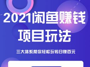 2021闲鱼赚钱项目新玩法，三大体系详细解析让你轻松日赚百元  