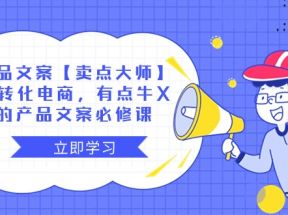 产品文案【卖点大师】高转化电商，有点牛X的 产品文案必修课 