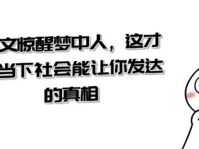 某公众号付费文章《一文惊醒梦中人，这才是当下社会能让你发达的真相》