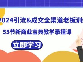 2024引流成交全渠道老板训练营，59节新商业宝典教学录播课