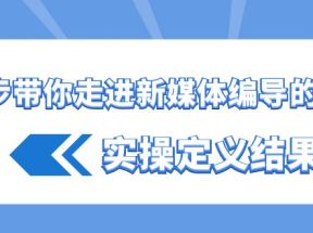 一步带你走进新媒体编导的世界，实操定义结果（17节课）