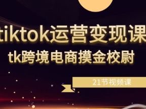 tiktok运营变现课，tk跨境电商摸金校尉（21节视频课）