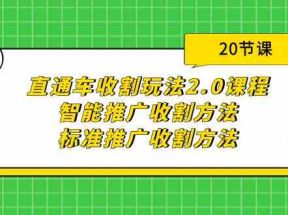 直通车收割玩法2.0课程：智能推广收割方法+标准推广收割方法（20节课）