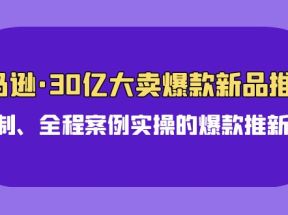 亚马逊30亿大卖爆款新品推广，可复制、全程案例实操的爆款推新SOP