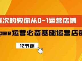 Shopee运营必备基础运营店铺打造，多层次的教你从0-1运营店铺