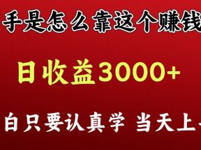 看高手是怎么赚钱的，一天收益至少3000+以上，小白当天上手