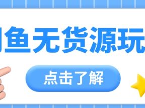 2024闲鱼新玩法，无货源运营新手日赚300+【视频教程】