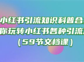 小红书引流知识科普合集，带你玩转小红书各种引流方法（59节文档课）