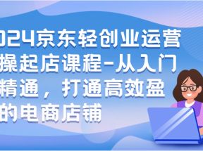 2024京东轻创业运营实操起店课程-从入门到精通，打通高效盈利的电商店铺