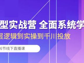 运营型实战营 全面系统学习-从底层逻辑到实操到千川投放（16节线下直播课)