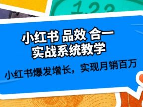 小红书品效合一实战系统教学：小红书爆发增长，实现月销百万 (59节)