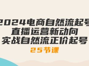 2024电商自然流起号，直播运营新动向 实战自然流正价起号（25节课）