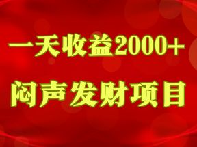 闷声发财，一天收益2000+，到底什么是赚钱，看完你就知道了