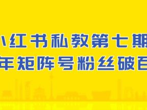 小红书私教第七期，小红书90天涨粉18w，1周涨粉破万 半年矩阵号粉丝破百万