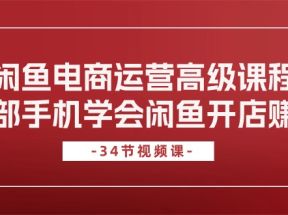 闲鱼电商运营高级课程，一部手机学会闲鱼开店赚钱（34节课）