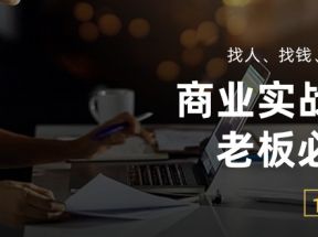 商业实战课【老板必学】：找人、找钱、找方向（16节课）