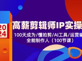 高薪剪辑师IP实操班【第2期】100天成为懂拍剪/AI工具/运营编导/全能制作人