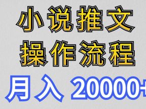 小说推文项目新玩法操作全流程，月入20000+，门槛低非常适合新手