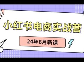 小红书电商实战营：小红书笔记带货和无人直播，24年6月新课