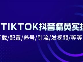 海外TIKTOK抖音精英实操班：注册下载/配置/养号/引流/发视频/等等