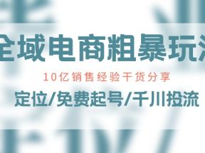 全域电商粗暴玩法课：10亿销售经验干货分享！定位/免费起号/千川投流