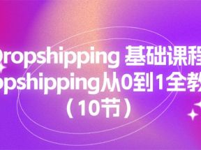 Dropshipping基础课程，Dropshipping从0到1全教程（10节）