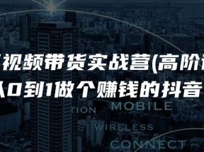 短视频带货实战营(高阶课)，从0到1做个赚钱的抖音号（17节课）