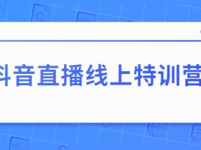 抖音直播线上特训营：玩转抖音直播流量，实操教学