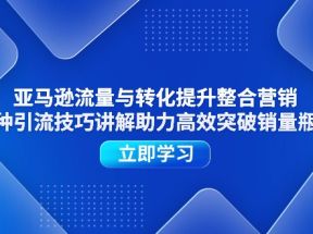 亚马逊流量与转化提升整合营销，多种引流技巧讲解助力高效突破销量瓶颈