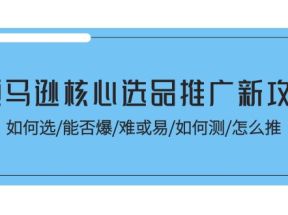 亚马逊核心选品推广新攻略！如何选/能否爆/难或易/如何测/怎么推