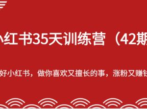 小红书35天训练营（42期）-用好小红书，做你喜欢又擅长的事，涨粉又赚钱！