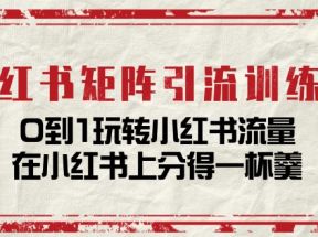 小红书矩阵引流训练营：0到1玩转小红书流量，在小红书上分得一杯羹（14节课）