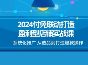 2024付免联动打造盈利型店铺实战课，系统化推广 从选品到打造爆款操作