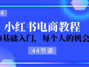 2024从0-1学习小红书电商，0基础入门，每个人的机会（45节）