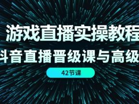 游戏直播实操教程，抖音直播晋级课与高级课（42节）