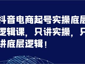 抖音电商起号实操底层逻辑课，只讲实操，只讲底层逻辑！（7节）