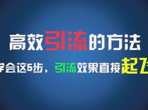 高效引流的方法，可以帮助你日引300+创业粉，一年轻松收入30万，比打工强太多！