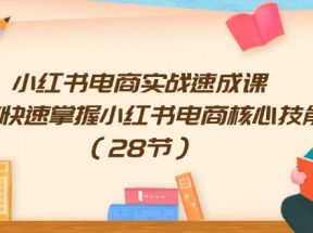 小红书电商实战速成课，让你快速掌握小红书电商核心技能（28节）