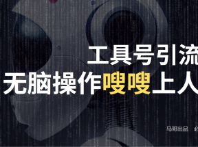 工具号高效引流法，嗖嗖上人，日引1000+，直接搬运，无脑操作