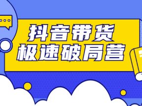 抖音带货极速破局营：掌握抖音电商正确的经营逻辑，快速爆流变现