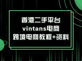 香港二手平台vintans电商，跨境电商教程+资料